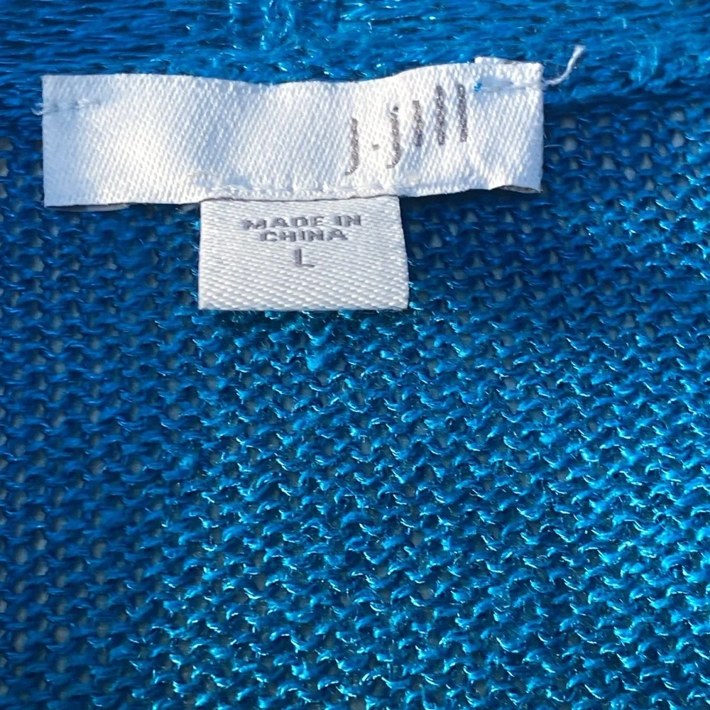 J. Jill Teal Blue cardigan, Excellent Condition, see measurements in photos - Picture 5 of 11